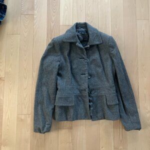 Banana Republic Herringbone Gray Blazer Size 0